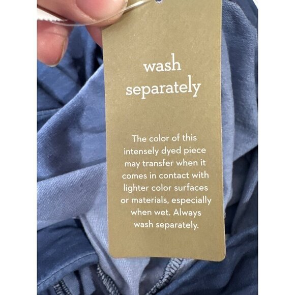 NWT Chico's Cheetah pigment dye blue longe pants size L/12 - Picture 9 of 11